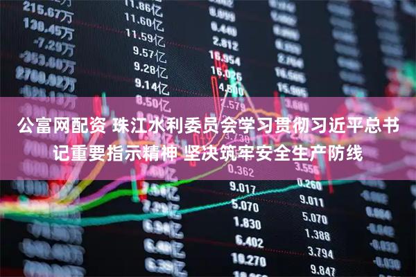 公富网配资 珠江水利委员会学习贯彻习近平总书记重要指示精神 坚决筑牢安全生产防线